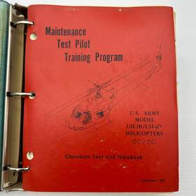 Army Model Uh-1b Uh-1d 1d Helicopter 1966 Maintenance Test Pilot Training Textbook Us Rare