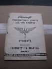 8-16-1942 Asc-1m-17 Allison Engine Students Instructional Charts Manual Usaf