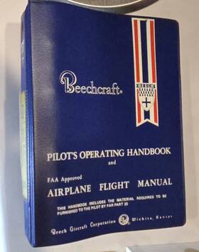 35-590069-23 Beech Beechcraft Bonanza E-35 Pilots Operating Handbook And Airplane Flight Manual