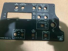 101-320229-1 Beechcraft Lighted Overlay Instrument Panel King 200