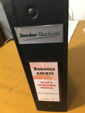 Beechcraft A35-b35 Bonanza A35 And B35 Pilots Operating Handbook Also Supplement For 35r