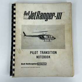 206b Bell Jetranger Iii Jet Ranger Pilot Transition Notebook Manual Textron 1980 - Writing