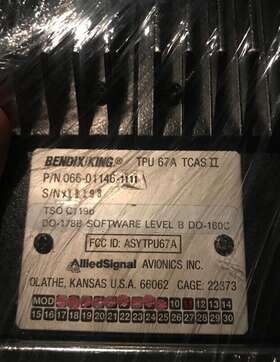 066-01146-1111 Bendix King 066-01145-0101 Bendix/king Tpu-67a Tcas Ii Processor