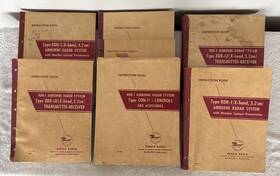 Rdr-1 Bendix Radio Manuals Set Of 7 Antennas Transmitter Receiver Radar Books
