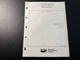 Bendix S4l-s6l S-20 Magnetos S4l R N-20 -21 And S6l -22 -23 -25 -26 Parts List