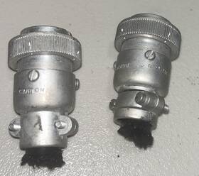 Cannon Gk-9-21c Set Of 2 Gk-9-21c-5/8 Connectors 9 P Inch Untested