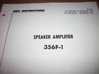356f-1 Collins Speaker Service Manual