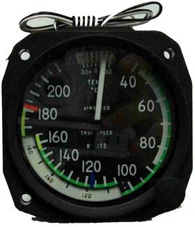 Falcon Gauge Asit21kl Remanufactured True Airspeed Indicator 40-210 Knots Lighted For Rv 3-1/8