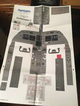 Spz-8500 Gulfstream V With Instrument Panel Posters. 2 Posters