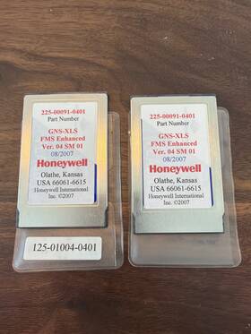 Honeywell 225-00091-0401 Gns-xls Fms Datacards Aviation Lot With 2 Cards