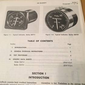 Ea711-ea721 Liquidometer Ea711 And Ea721 Quantity Pressure Indicators Overhaul Instructions