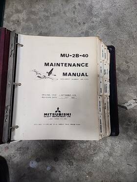 Mu-2b-36a Mitsubish Mu-2b-36 Mitsubishi And Parts Manual July 1st 1987