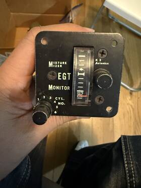 A001 Mixture Mizer Egt Monitor Ks Avionics 14v Untested