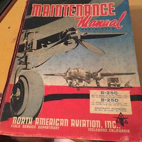 B-25d North American B-25 Original B-25c And Mitchell Maintenance Manual