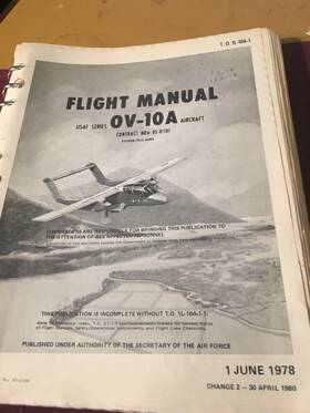 Ov-10a North American Rockwell Bronco Flight Manual
