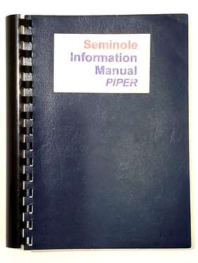 Pa-44-180 Piper Aircraft Corp. Seminole Pilots Information Manual