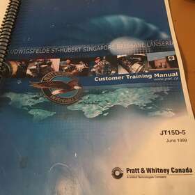 Pratt & Whitney Jt15d And Jt15d-5 Training Guide Manual