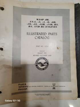 R-985 Pratt & Whitney And Wasp Jr Parts Catalog