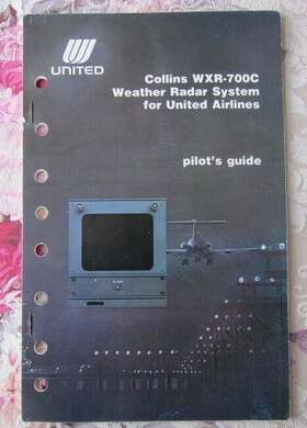 Wxr-700c Rockwell Collins Vintage Weather Radar System For United Airlines Pilots Guide
