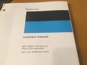 2589124-902 Sperry Rg-1000 Rate Gyro Overhaul Manual