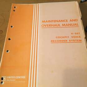 103600-0002 Sundstrand V-557 Cockpit Voice Recorder 103600 And Service Overhaul Manual