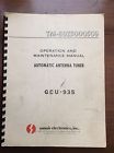 Gcu-935 Tuner Hf Sunair Antenna Manual Service Operation