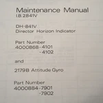 Bendix DH-841V & 2179B Maintenance Parts Manual. Fixed Price $142.55.