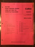 Collins With ALT-50A For 2,000' Operation Install Manual. Fixed Price $116.13.