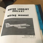 Gates Learjet 25B, 25C, 25D, 25F Wiring MANUA1. Fixed Price $285.34.