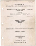 1942 Aaf Cessna AT-17A Bobcat Trainer Pilots Flight Manual Aircraft Handbook-cd. Fixed Price $14.99.
