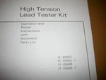 Bendix High Tension Lead Tester Kit Operation Repair Parts Manual.. Fixed Price $64.51.