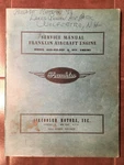 Aircooled Motors Franklin 6A8-215-B8F & 6A8-215-B9F Service Overhaul Manual. Fixed Price $97.52.