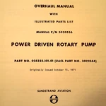 Sundstrand Power Driven Rotary Pump 025323-101-01 3019044 Overhaul Parts Manual. Fixed Price $72.88.