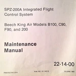 Sperry SPZ-200A Ifcs Beech King Air B100, C90, F90 & Maintenance Manual. Fixed Price $342.69.