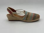 Comfortview Beige Multi Color Woven Sling Back Sandel. Fixed Price $9.99.