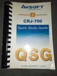 Avsoft Bombardier CRJ-700 Quick Study Guide Manual Qsg. Fixed Price $44.99.