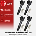 Cciyu Ignition Coil + Spark Plug For 06-12 Mitsubishi Eclipse Galant 2.4L L4. Fixed Price $79.99.