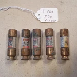 5 Fusetron FRN-R-30 Brass Fuses, Nos. Fixed Price $32.74.