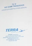 Terra TX-10 Vhf Comm Transceiver Operation/installation Manual TX10. Fixed Price $150.00.