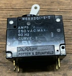 Amf Potter & Brumfield W68X2Q1-2-2 Circuit Breaker 2A 250VAC 60HZ. Fixed Price $8.00.