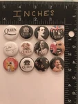 Queen Freddie Mercury Lot Classic Rock 12 One Inch Pins Flag British Set Led. Fixed Price $12.49.