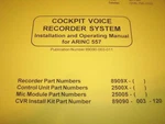 B & Cockpit Voice Recorder 8909X Series Ops Install Manual. Fixed Price $98.19.