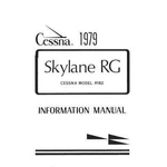New Cessna R182 Skylane Rg 1979 Pilot's Information Manual (D1142-13). Fixed Price $154.00.