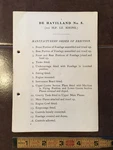 Original De Havilland No. 5 With 110HP Le Rhone Erection- Rigging Notes.. Fixed Price $73.26.