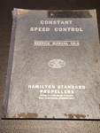 Vintage 1938 Hamilton Standard Propellers Speed Control Service Manual 121-A. Fixed Price $20.00.