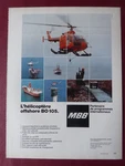 9/1983 Pub Mbb Bo 105 Offshore Oil North Scottish Helicopter Original French Ad. Fixed Price $11.63.