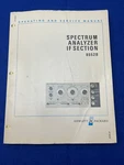 Manual Hp 8552B Spectrum Analyzer If Section 08552-90019. Fixed Price $31.99.