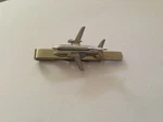 Boeing 737 Fighter Plane Aircraft English Pewter Emblem Tie Clip Slide Jet C11. Fixed Price $20.22.