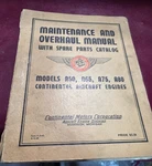 Continental Aircraft Models A50/A65/A75/A80 Maintenance & Overhaul Manual, 1944. Fixed Price $69.95.