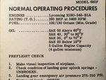 Commander 680F Pilot's Normal & Emergency Operating Checklist. Fixed Price $100.24.